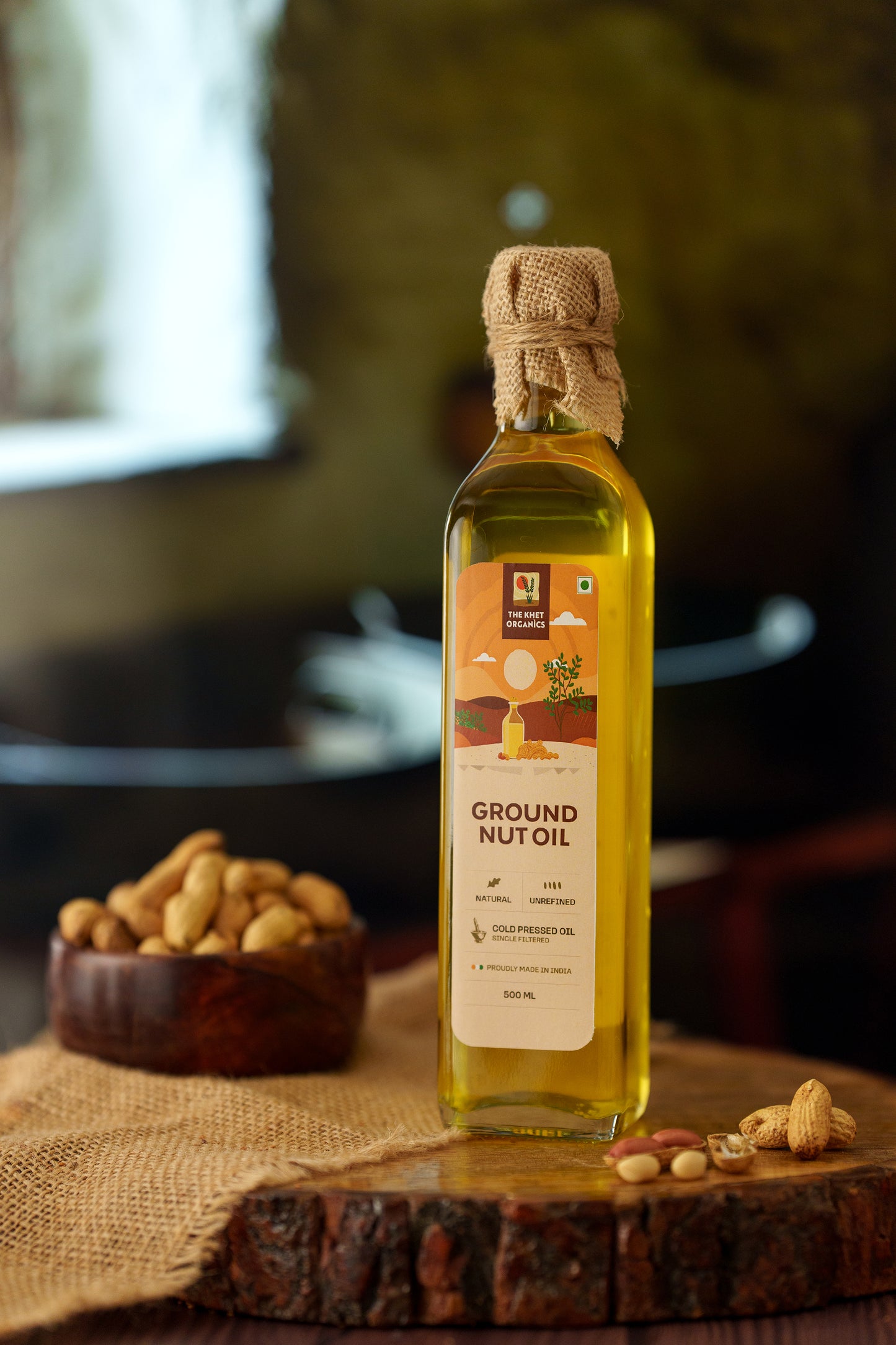 Cold-Pressed Groundnut Oil for Cooking