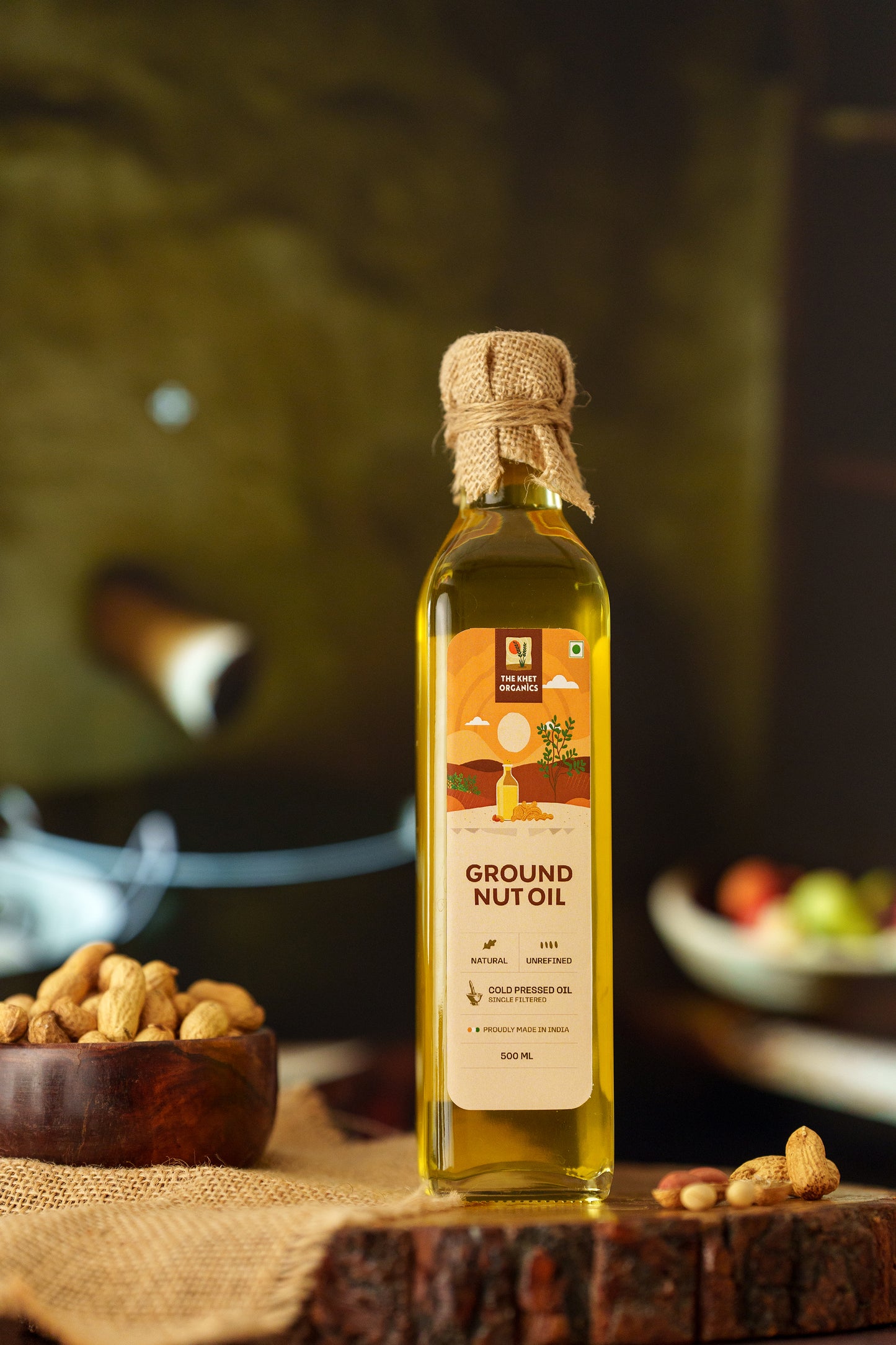 Cold-Pressed Groundnut Oil for Cooking