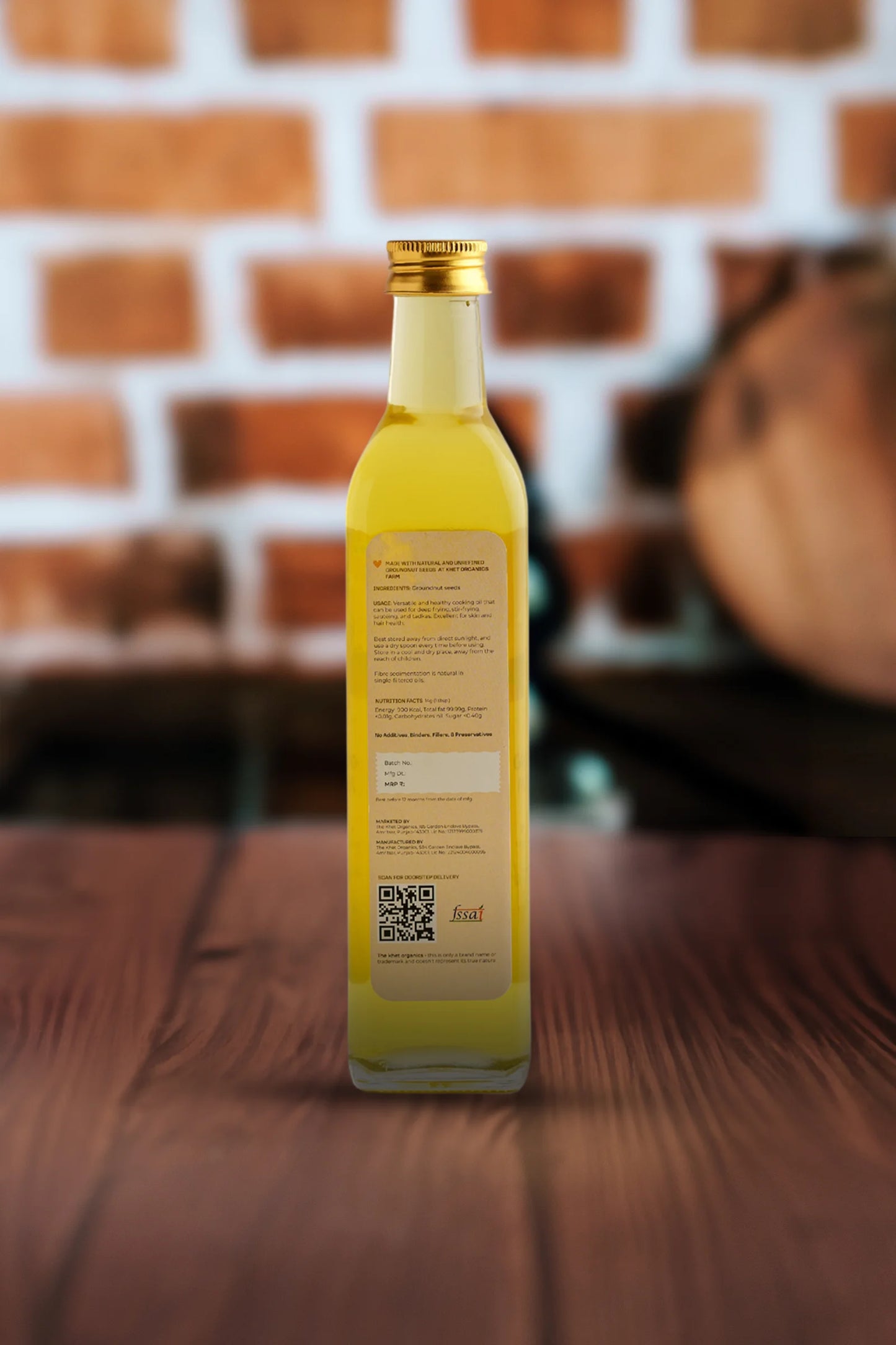 Cold-Pressed Groundnut Oil for Cooking